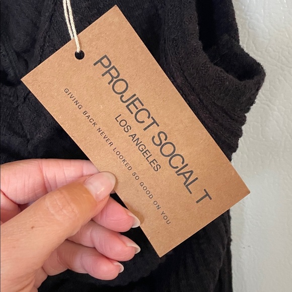 Project Social T NWT Small Black Textured Rib Tank - Picture 5 of 8